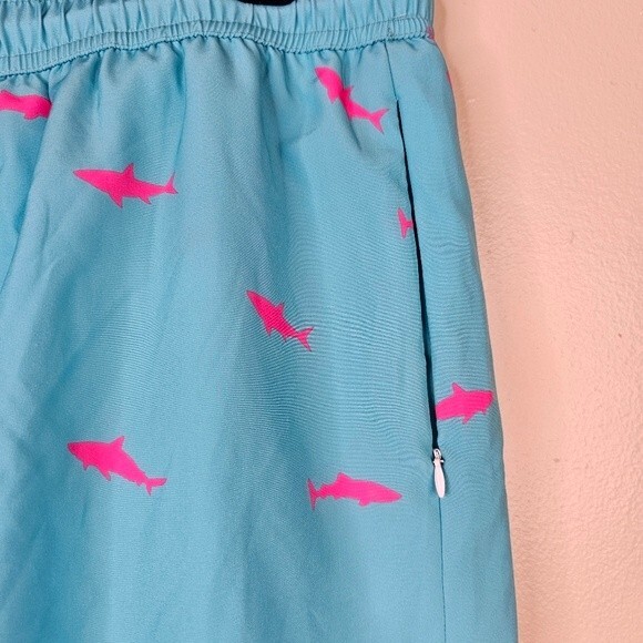 Maamgic "PINK SHARKS" Drawstring Lined Swim Trunks/Shorts size xl nwt - Picture 2 of 9